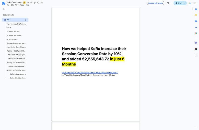Koro Case Study