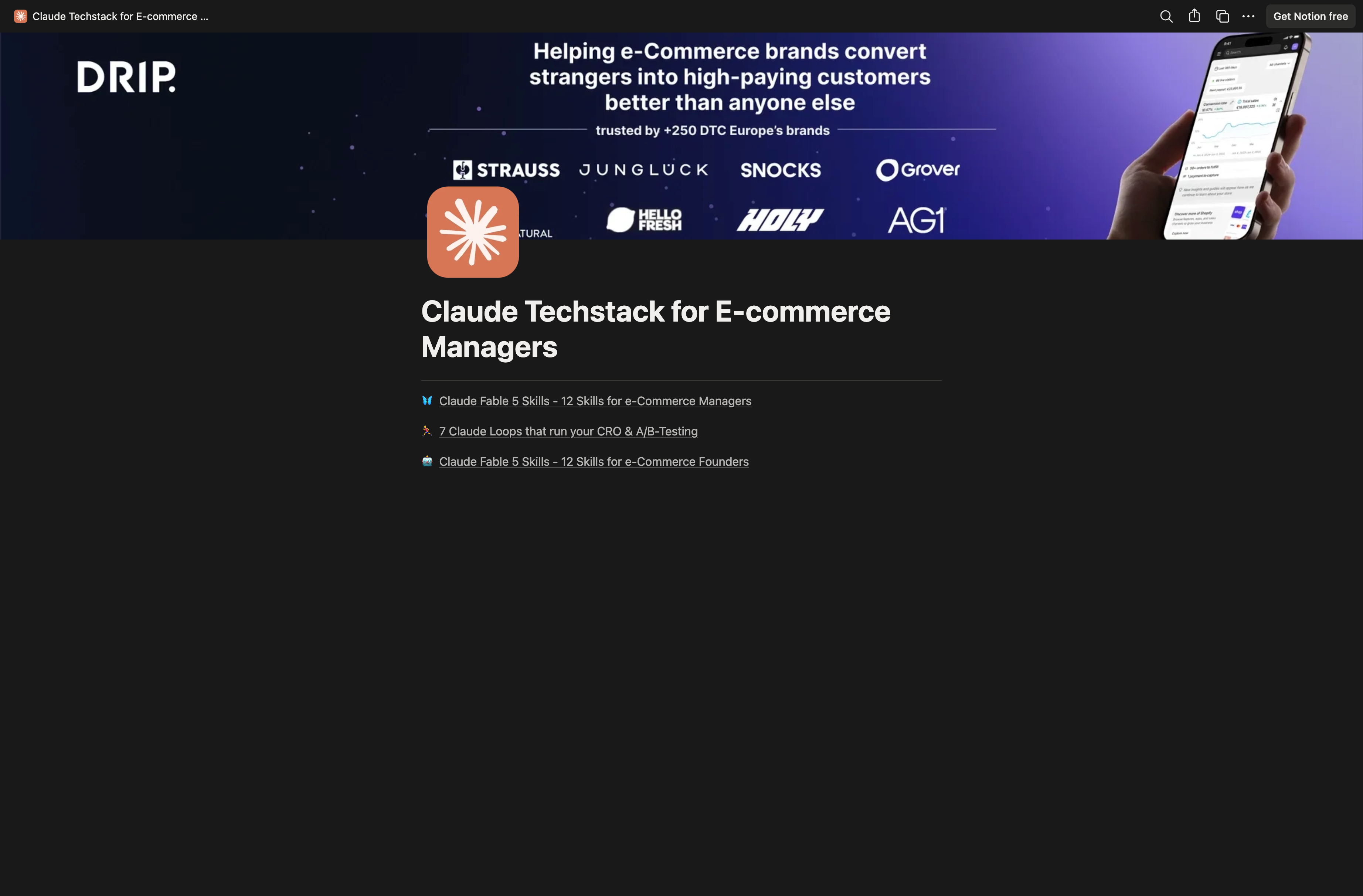 Claude Techstack for E-commerce Managers