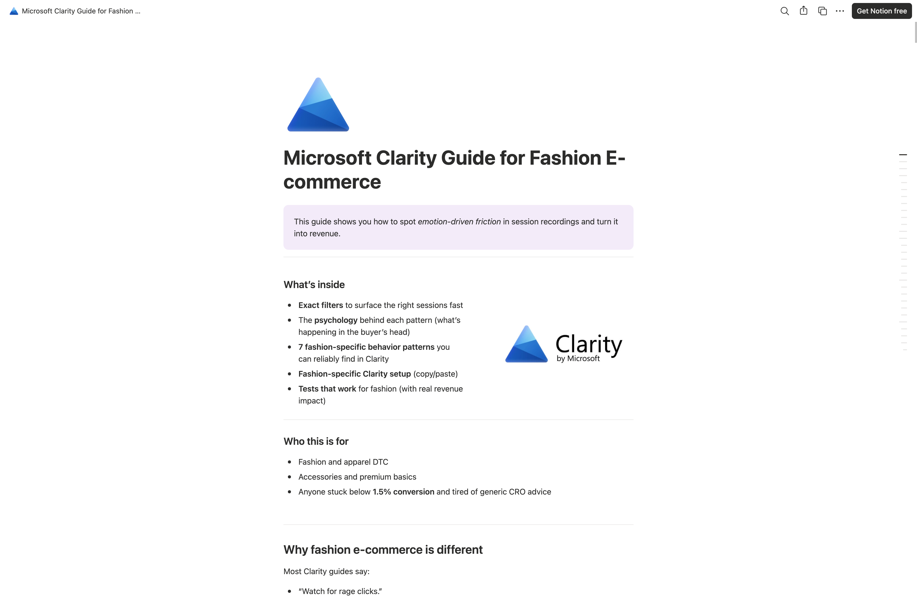 Microsoft Clarity Guide for Fashion E-commerce
