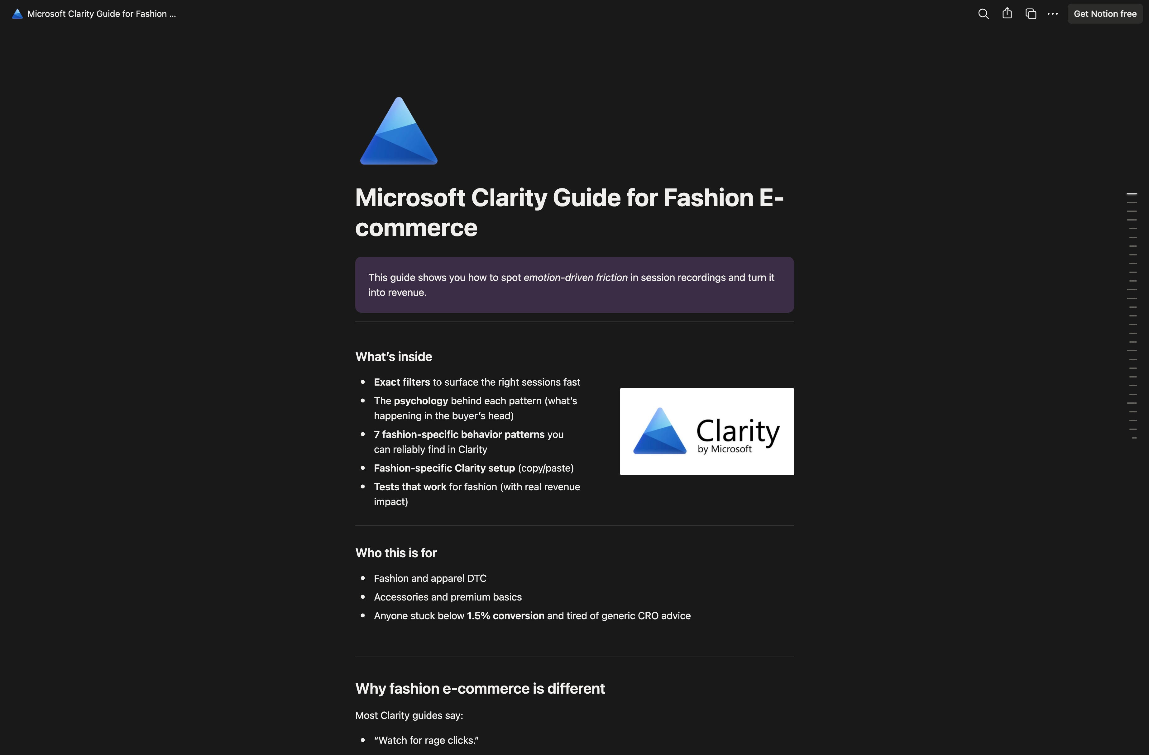 Microsoft Clarity Guide for Fashion E-commerce