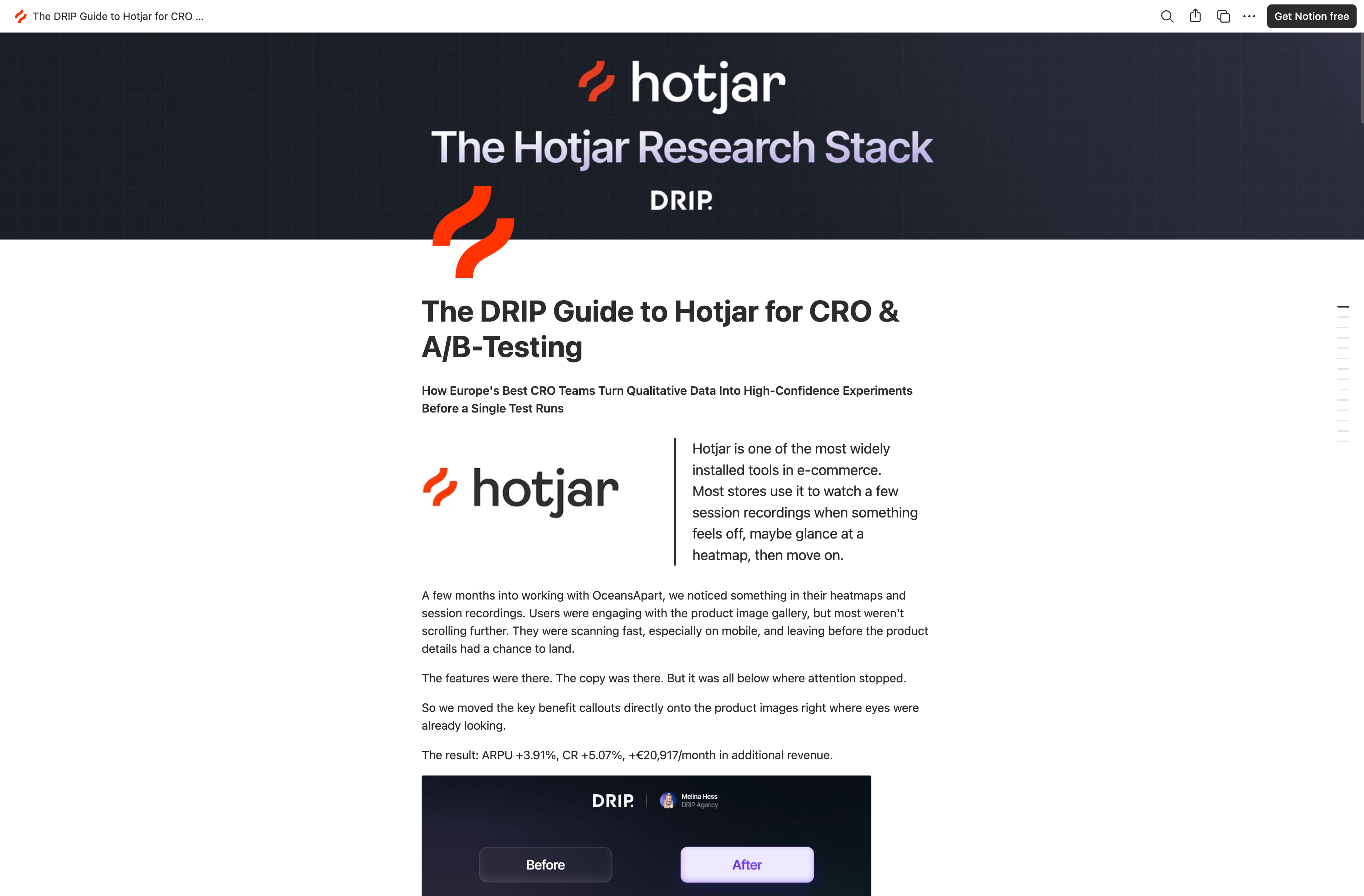 The DRIP Guide to Hotjar for CRO & A/B-Testing