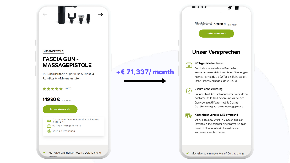 Blackroll fascia gun benefit clarity test summary screenshot