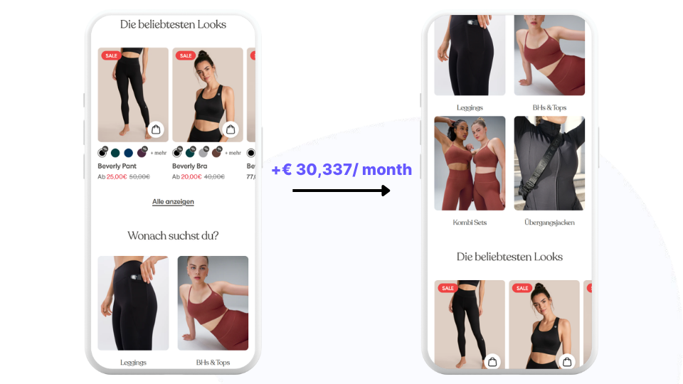 Oceansapart sold out product recommendations test screenshot