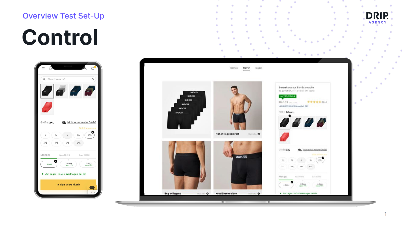 SNOCKS product page control using abstract color swatches